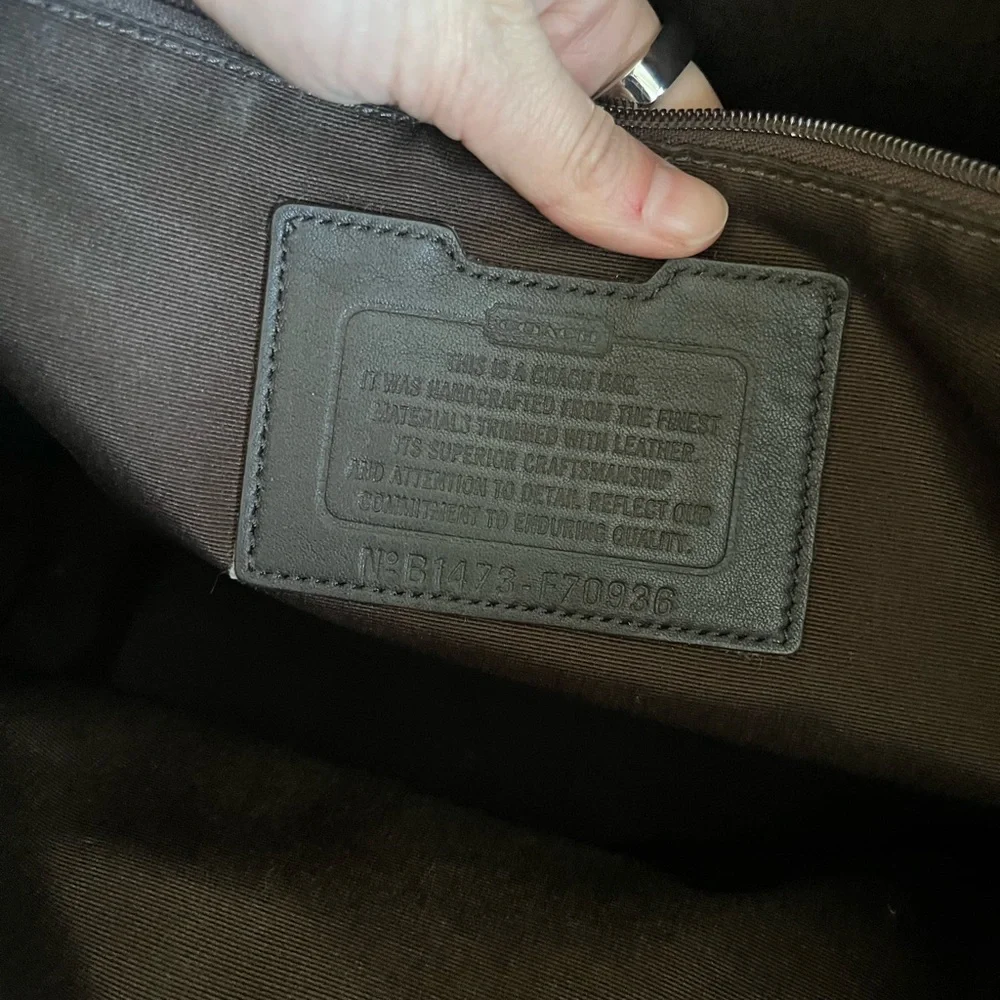 Coach Signature Print and Leather Briefcase